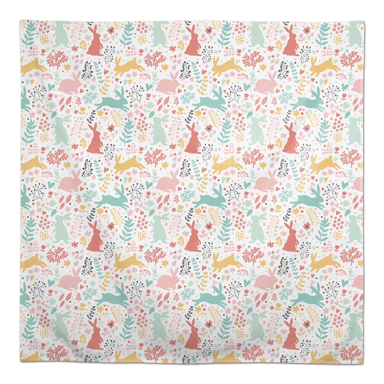 Scandinavian Bunny Pattern 58" x 58" Tablecloth
